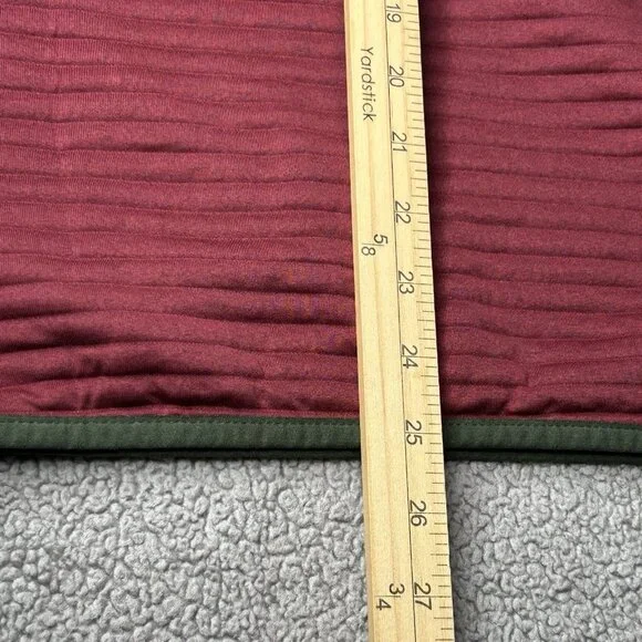 L.L. Bean Pullover Mens Medium Airlight Knit Red Textured Snap Mock Neck Casual - Picture 11 of 11